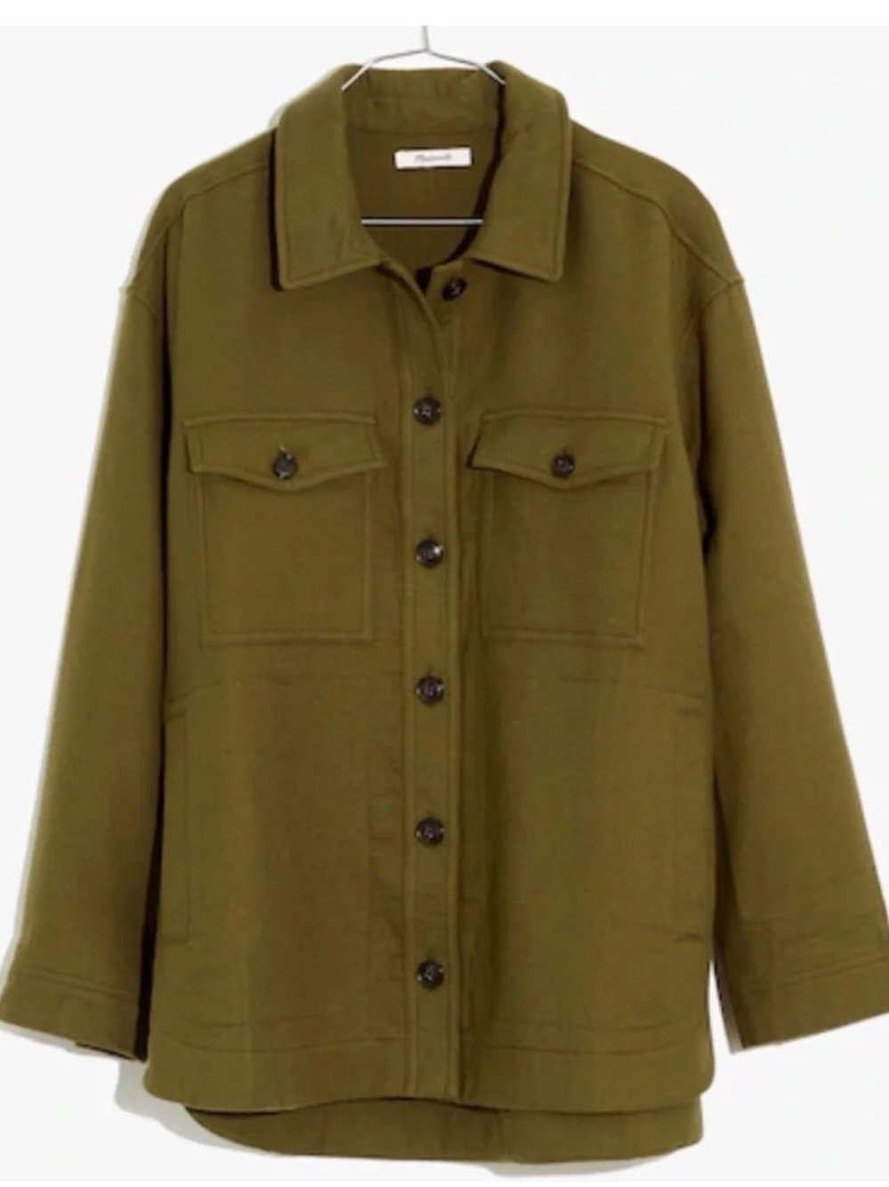 Madewell Olive Green Waffleback Branner Shirt-Jacket, Size XL